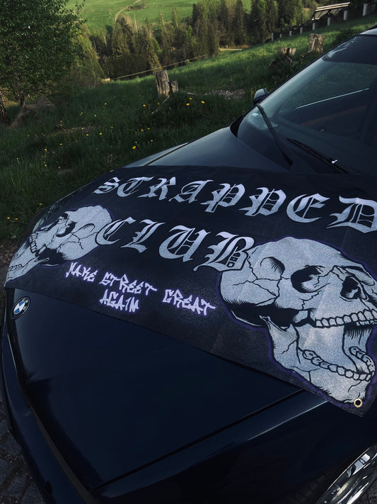 Strapped Double Skull Flag