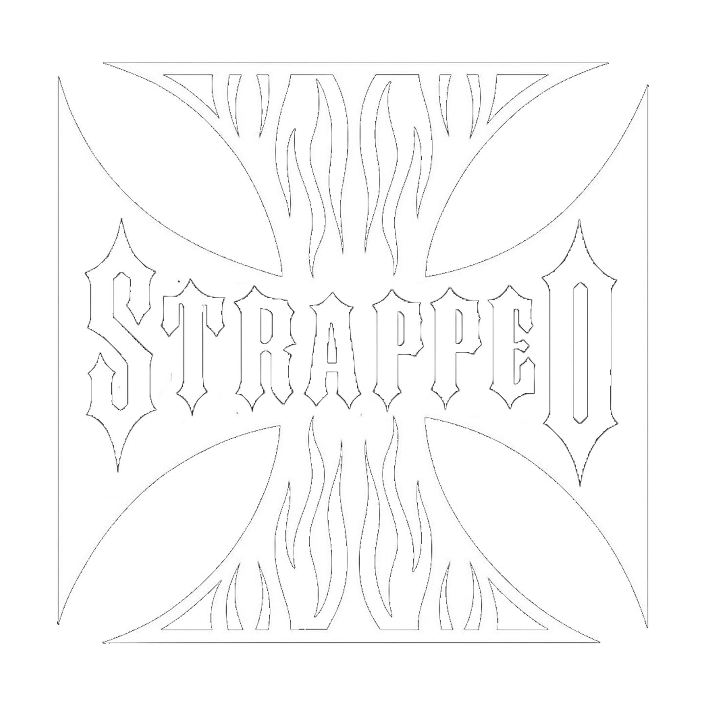 Strapped fire chopper decal/baner